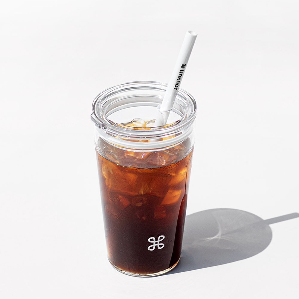 Knotted glass straw cup, high temperature resistant coffee cup with lid, high borosilicate high-looking transparent drinking cup for girls