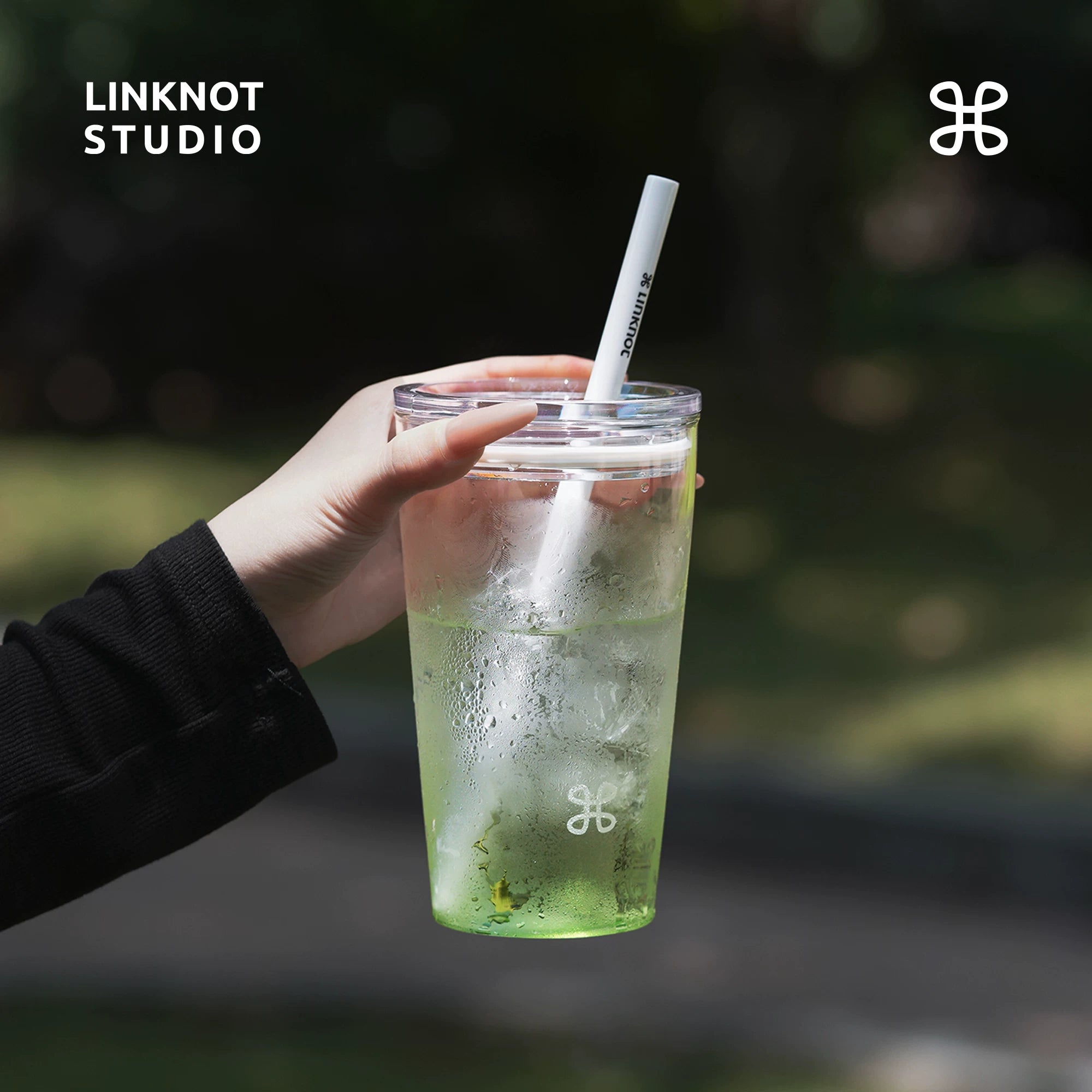 Knot original colored glass straw cup high borosilicate high temperature resistant coffee cup with lid high-looking girl water cup