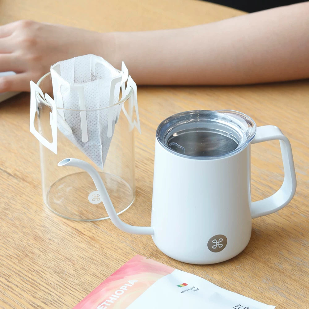 Knot/Hand-pour pot with ear-hung coffee pot stainless steel household thin mouth pot brewing pot with ear-hanging long mouth pot 350ml