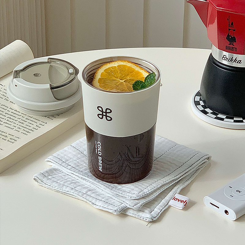 Knot coffee cup, carry-on cup when going out, tritan high-temperature resistant water cup, good-looking direct drinking cup, portable cup