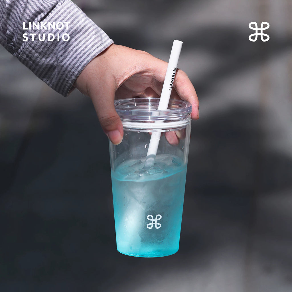 Knot original colored glass straw cup high borosilicate high temperature resistant coffee cup with lid high-looking girl water cup