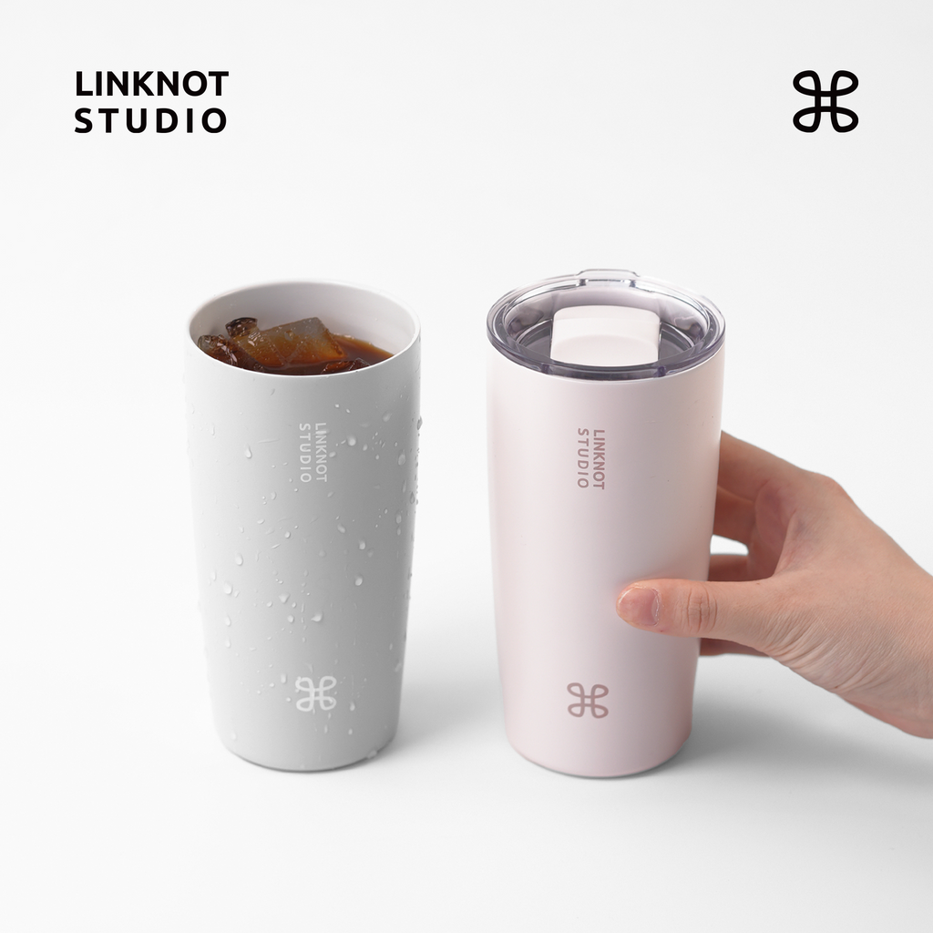 Knot thermos cup ceramic liner direct drinking coffee cup carrying straw when going out for boys and girls high-looking accompanying cup