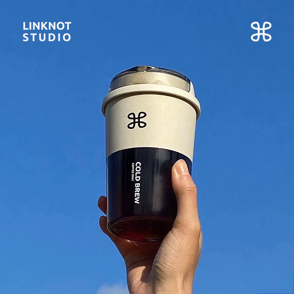 Knot coffee cup, carry-on cup when going out, tritan high-temperature resistant water cup, good-looking direct drinking cup, portable cup